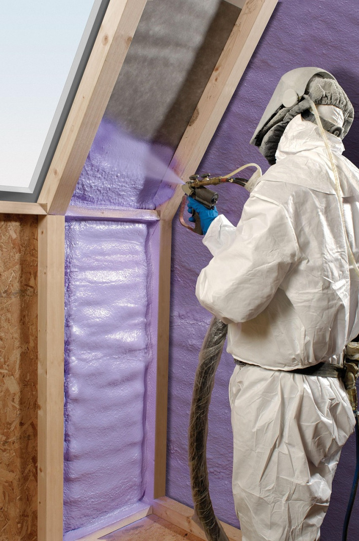 insulation contractor worker attic